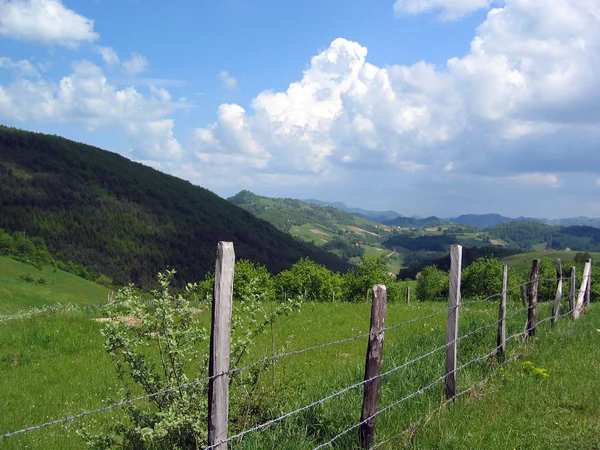 stock image Fence on the hill