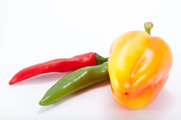 Sladká a pálivá paprika — Stock fotografie