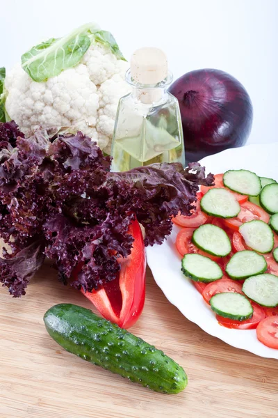 Produtos hortícolas de salada fresca — Fotografia de Stock