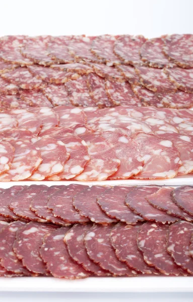 Tagliare la salsiccia — Foto Stock