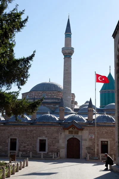 Mevlana museum moskén i konya, Turkiet — Stockfoto