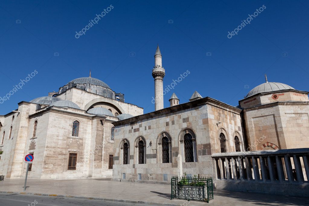 Mevlana museum mosque in Konya, Turkey — Stock Photo © moscowbear #10734073