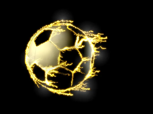 Soccer ball - electric eclipse — Stock Photo, Image