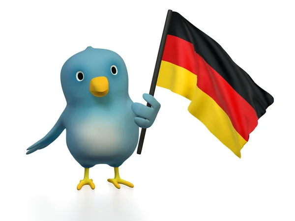 Bluebert s vlajkou Německa — Stock fotografie