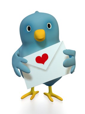 Bluebert with loveletter clipart