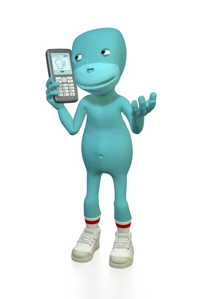 Arnold with cellphone — Stock Photo, Image