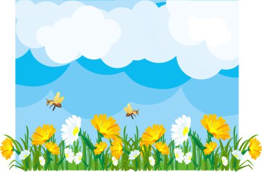 Summer meadow clipart