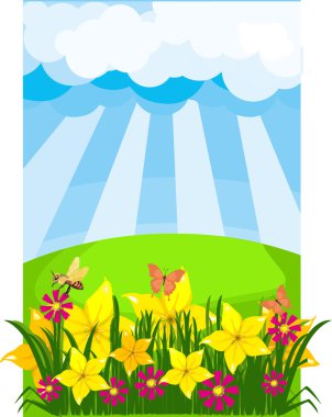 Summer meadow clipart