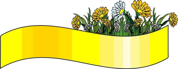 Banner flowers — Stock Vector