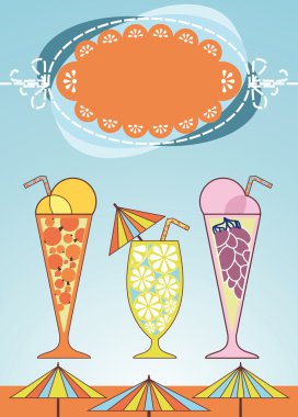 Congratulatory banner with drinks clipart