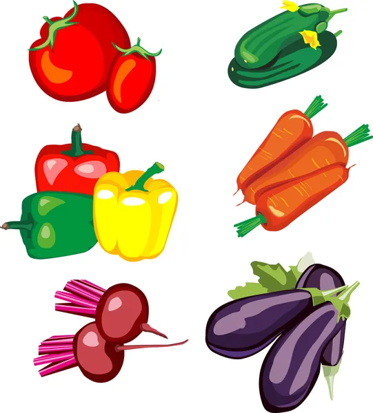 Set of vegetables — Stock Vector