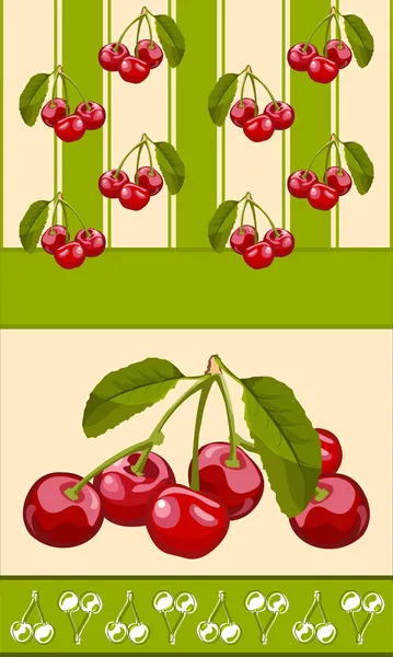 Cherry wallpaper — Stock Vector