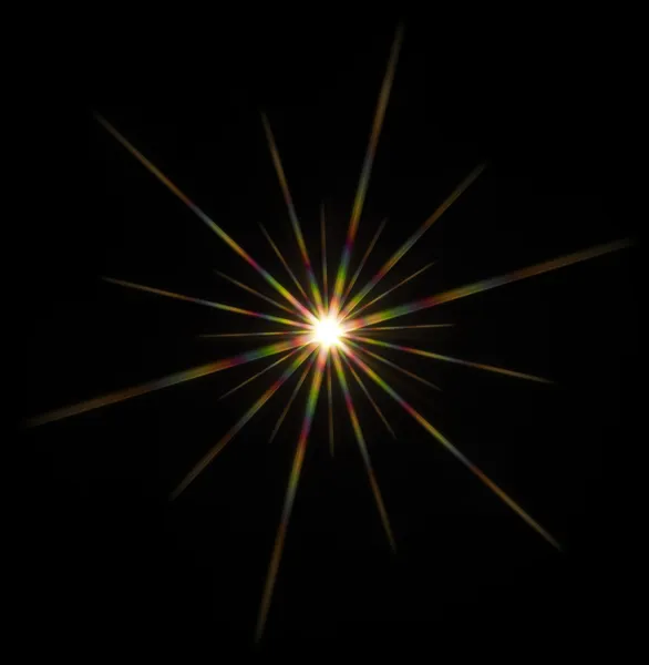 Estrela chamativo em preto de volta — Fotografia de Stock