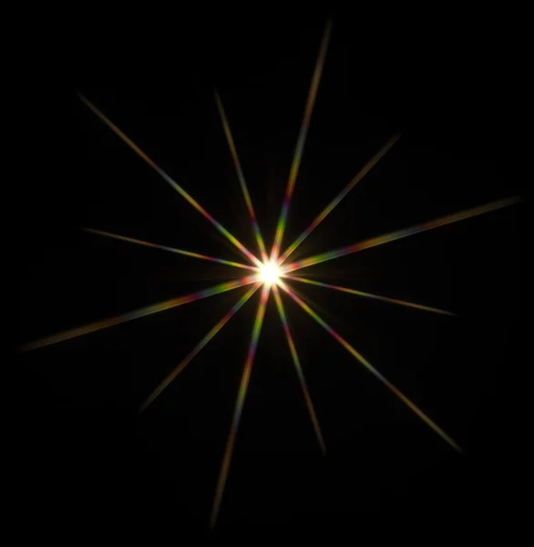 Estrela chamativo em preto de volta — Fotografia de Stock