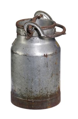 Rusty nostalgic milk can clipart