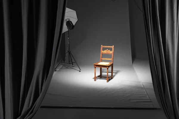 Chair in a photostudio — Stock Photo, Image