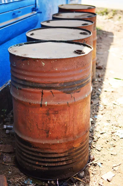 Old oil barrels Stock Picture