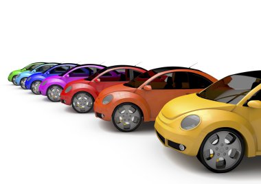 Rainbow Car clipart