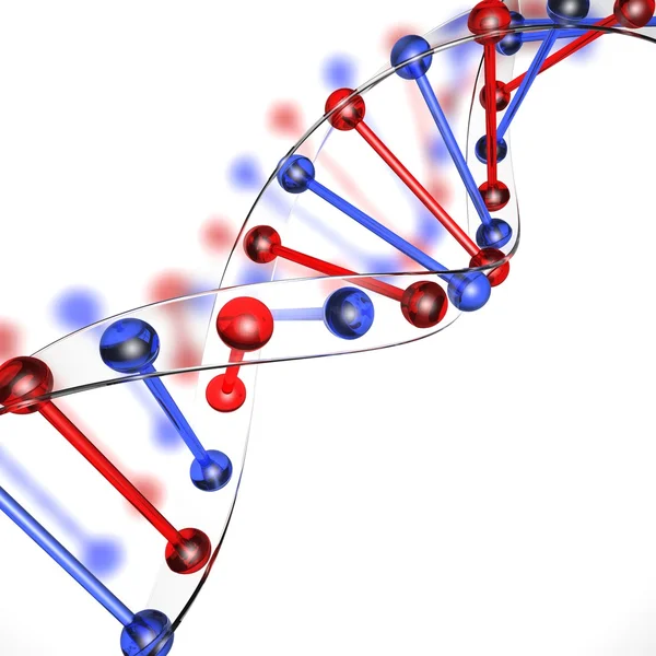 Estrutura de DNA feita de vidro — Fotografia de Stock