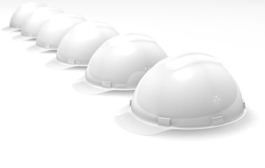 Helmets on a white background clipart