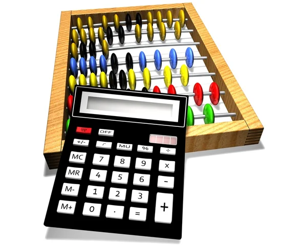 The calculator lies on accounts — Stock Photo, Image