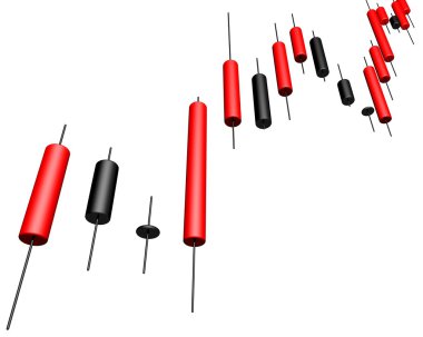 Candles Forex going upwards clipart