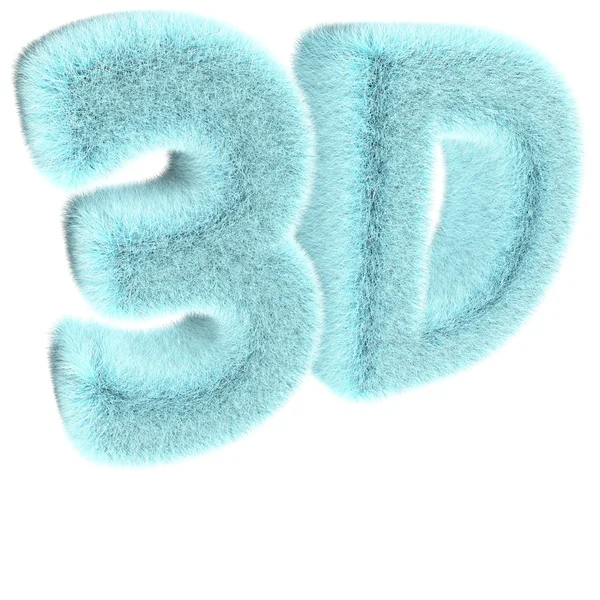 Iscrizione di lana 3D su sfondo bianco — Foto Stock
