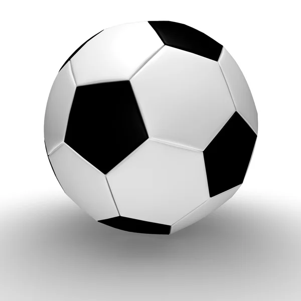Fußball auf weißem Hintergrund — Stockfoto