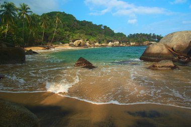 Caribbean Beach in Colombia clipart