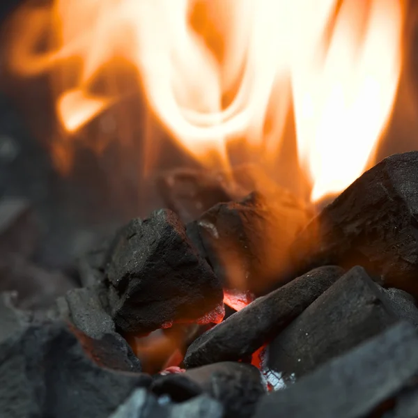 Égő szén Stock Kép