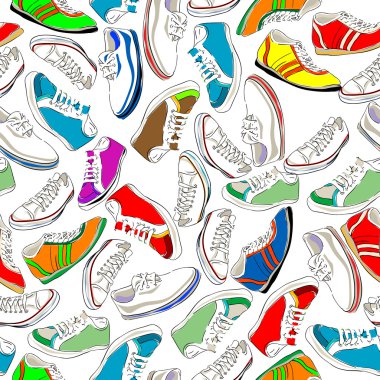 Seamless shoes clipart