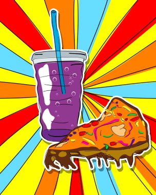 Pop art junk food clipart