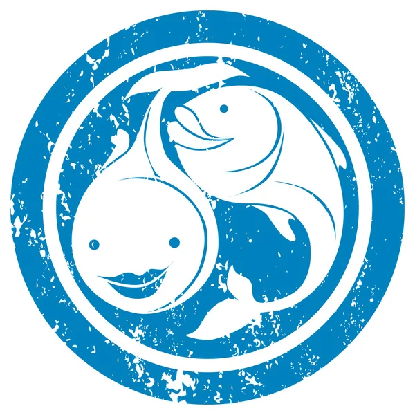 Signo do zodíaco Selo de Peixes — Fotografia de Stock