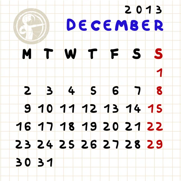 December 2013 — Stock Photo, Image