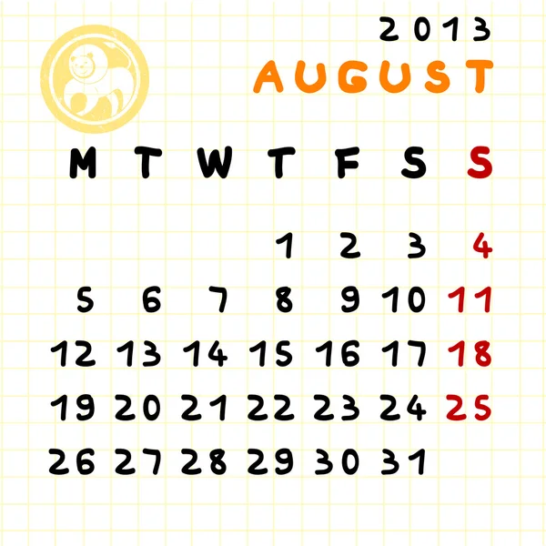 Agosto de 2013 — Fotografia de Stock