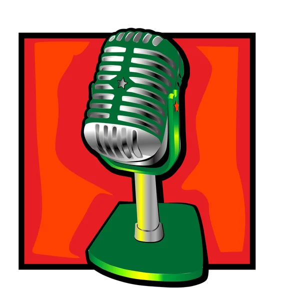 Retro microphone clip art — Stock Photo, Image