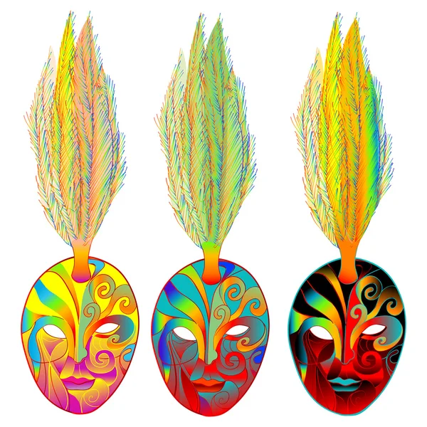 Mardi gras venezianische Masken — Stockfoto