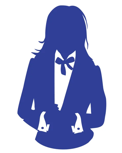 Ділова жінка синій костюм аватар — стокове фото