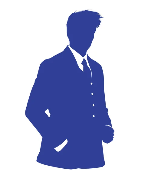 Iş adamı mavi avatar — Stok fotoğraf