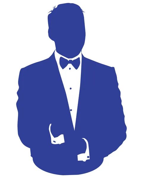 Homem de negócios avatar em terno azul — Fotografia de Stock