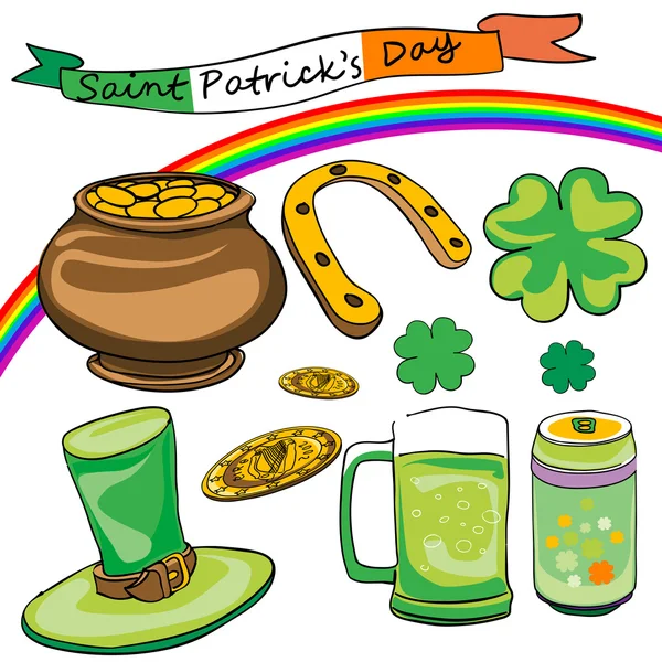 Saint patrick's day doodles — Stockfoto