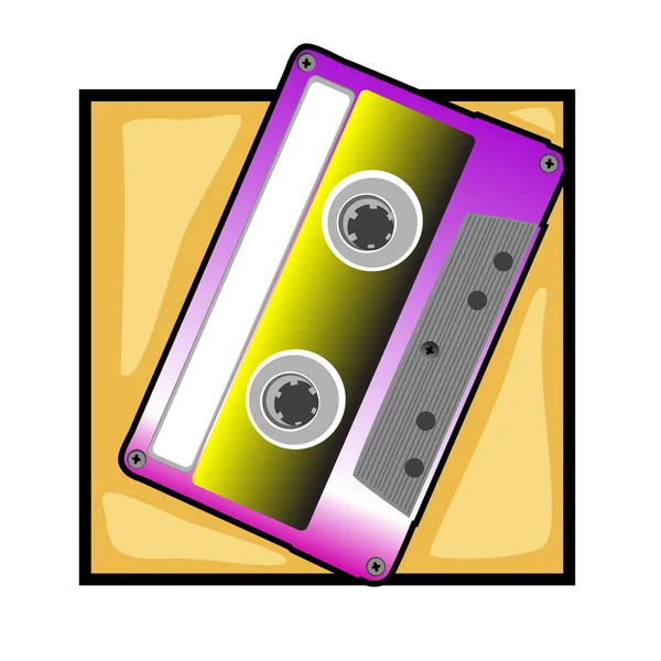 Retro Cassette glinsterende clip art — Stockfoto