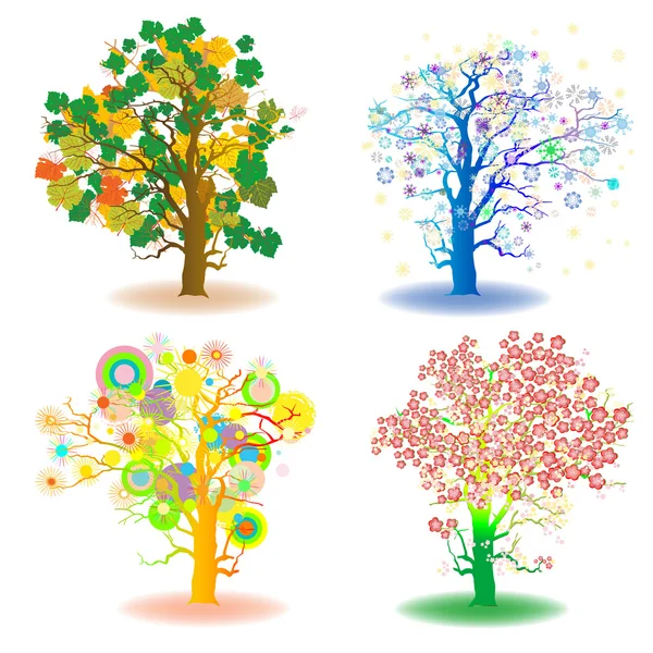 Seasons trees — Stock Photo, Image