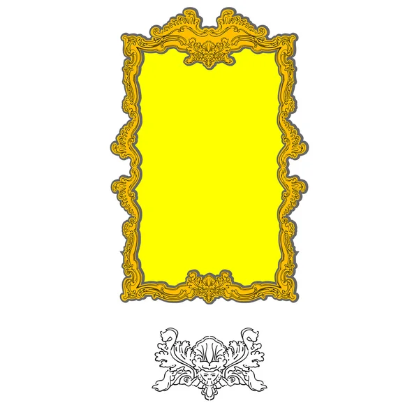 Rococo sieraad frame — Stockfoto