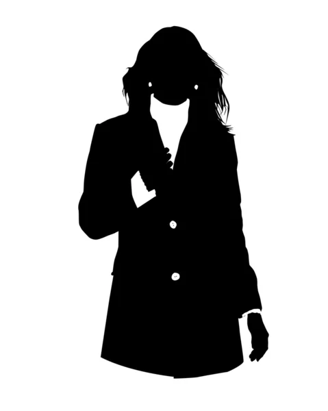 Kış için iş kadın avatar — Stok fotoğraf