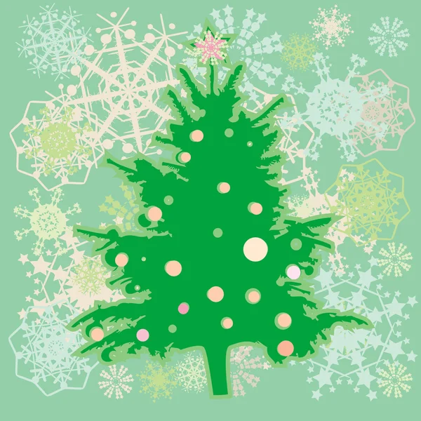Weihnachtsbaumkarte — Stockfoto