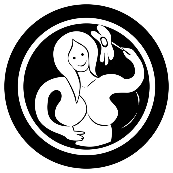 Znak zodiaku panna tatuaż — Zdjęcie stockowe