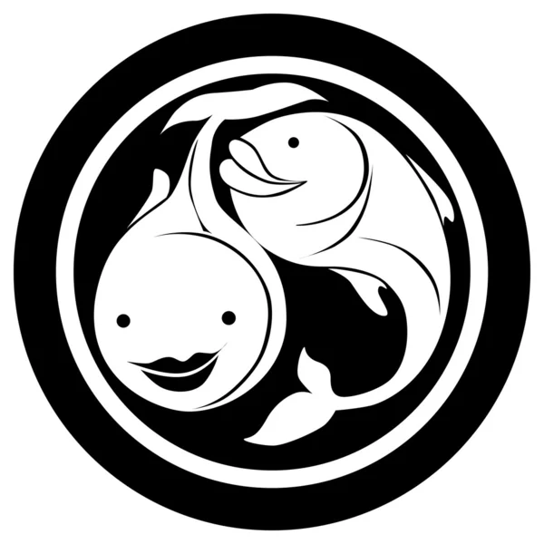 Znak zodiaku Ryby tatuaż — Zdjęcie stockowe