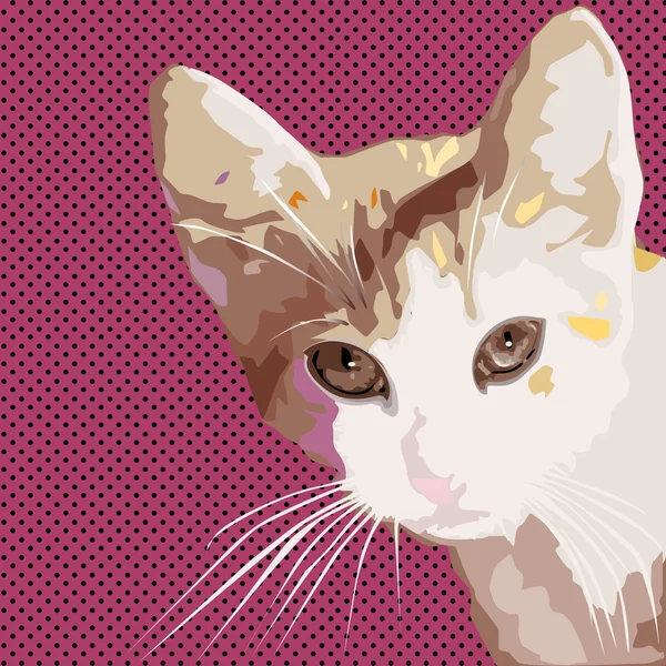 Комічний стиль малювання кота — стокове фото