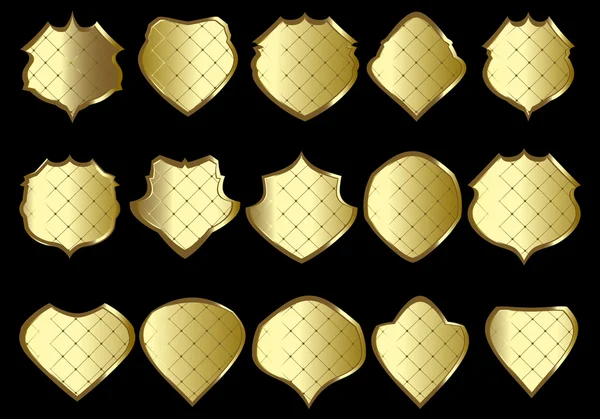 Золотые щиты — стоковое фото